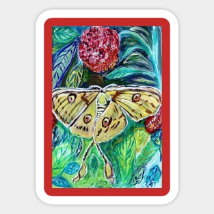 butterfly and its flower Sticker